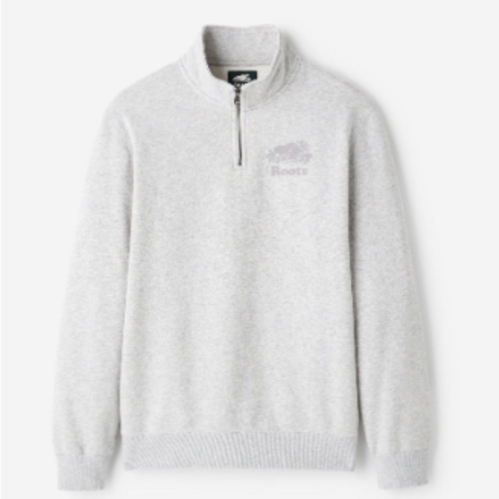 Roots Organic Original Half Zip Stein - Gender Free (S Womens / XS Mens)